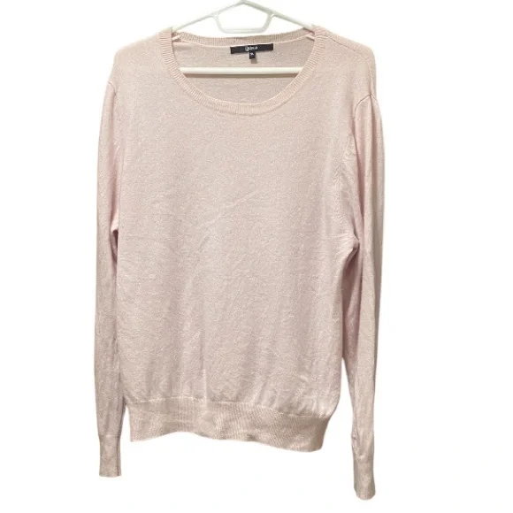 Quince Mongolian cashmere Light Pink Crewneck Sweater XL - Picture 2 of 6